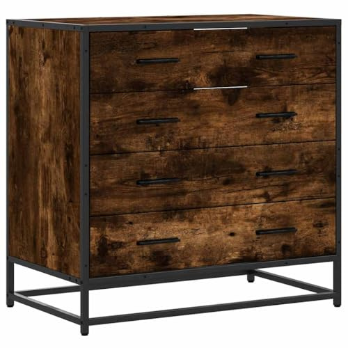 vidaXL Cómoda de Madera contrachapada Roble Ahumado 70x41x70 cm, cómoda, Armario, Armario de almacenaje, sifonier, Armario archivador