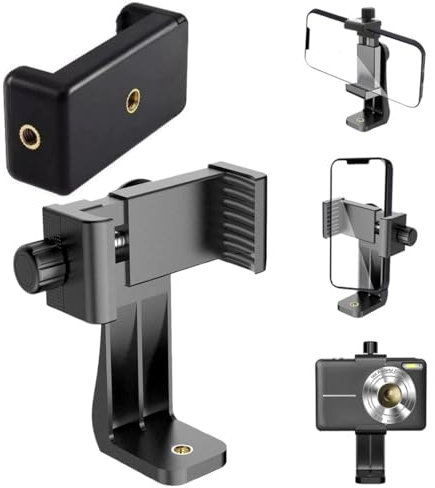 BCHKO 2 pz Supporto per Telefono Cellulare, Phone Clamp Mount Selfie Stick Monopiede, Verticale e Orizzontale Tripod Smartphone Clip Mount, Cavalletto, Piedistallo Telefono, Accessori Cellulare