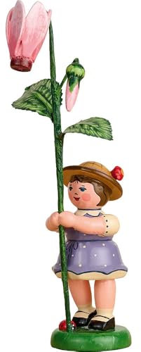 Hubrig Blumenkind, Mädchen mit Alpenveilchen, Höhe etwa 11 cm