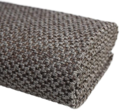 TinaKim Polsterstoff, strapazierfähig, gewebt, strukturiert, Leinenoptik, für Stuhlkissen, Möbel, Schonbezug (2 Beige, Meterware