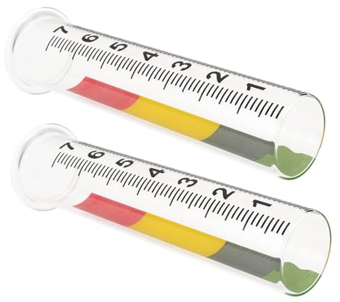 BESTonZON Pluviomètre Décoratif D'extérieur 2pcs en Verre Résistant Froid avec Échelle Précise pour Mesure de Pluie Jardin et Pelouse