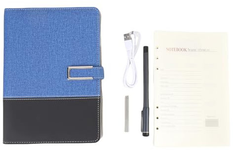 Smart Pen Notebook Set Real Time Digitization Sync Convert to Text Note Smartpen Study Notes Drawing for Students Profes (Blue)