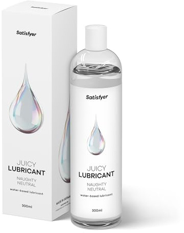 Satisfyer Naughty Neutral 300 ml | Wasserbasiertes Gleitmittel für empfindliche Haut | Öl- & fettfrei, leicht abwaschbar & kondomgeeignet | Geruchsneutral & gleitfreudig