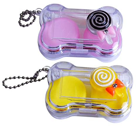 MUCKLILY Contenedor de Lentes de Contacto de Plástico 2 Juegos