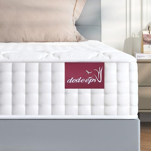 dosleeps King Size Mattress 5FT | 10 Memory Foam & Pocket Sprung | 9-Zone Orthopedic Support, Breathable Cover, Motion Isolation,Edge Support,Medium Firm 150x200x25cm