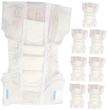 Mipcase 8pezzi Pannolini in Miniatura Per Bambole Mutande Per Bambole Femmine Accessori Per Neonate Stoffa Per Ragazzo Ragazza Giocattoli Per Cura Delle