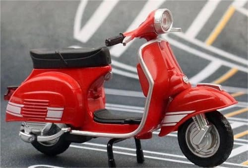 Modèle réduit de moto 1/18 Pour Vespa 200 Pour Rally Scooter Jouet Moto Vélo Modèle Moulé Sous Pression En Métal Miniature Collection Cadeau(Rosso)