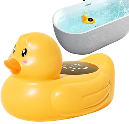 Termómetro De Baño De Pato - Medidor Digital Para Niños De 9x7x6 Cm, Temperatura Del Agua De Lectura Instantánea, Flotante De Dibujos Animados | Medidor De Temperatura De Seguridad Para Baño P