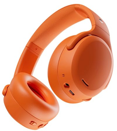 Skullcandy Crusher ANC 2 Noise Cancelling Wireless Headphones - Hazard | Multi-Sensory Crusher Bass, Over-Ear Fit, Bluetooth, 60 Hours Battery, Working Out, Gym, Travel, Studying, Music, Gaming