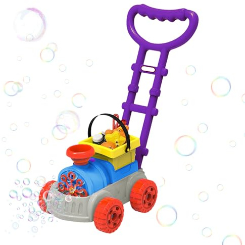 Cortacésped Soplador de Burbujas - Máquina Automática De Burbujas con Empuje Eléctrico Divertido para Playa - Cortacésped de para Niños | para Niños y Niñas, Ducha, Baño, Navidad, Cumpleaños