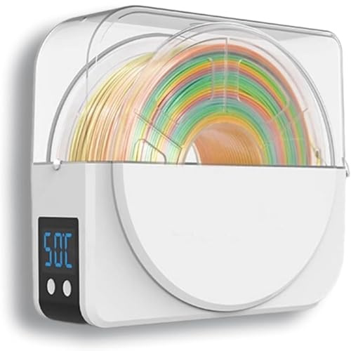 NGARY Secador De Filamento PLA, Portacarrete Deshidratador De Filamento con Pantalla LCD, Temperatura Ajustable Y Calentamiento Uniforme, Compatible con Filamentos De 1,75 Mm, 2,85 Mm Y 3,00 Mm