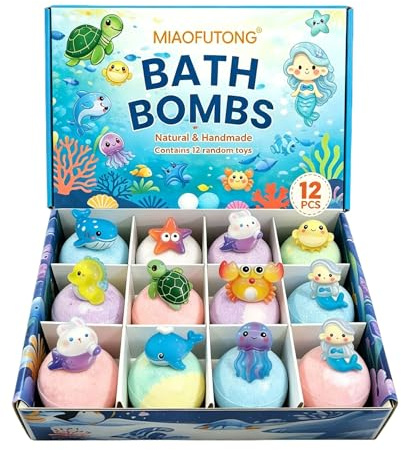 PlayFizz - Easter Surprise Bath Bombs WITH TOYS for KIDS 1 Box – 12 Pieces(1 Box – 12 Pieces)