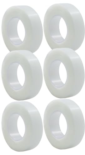 Balacoo 6 Rollos de Pegatinas de Maquillaje para Párpados y Cinta Adhesiva para Párpados 1,25 Cm, Transparente, y Transpirable, Aplicable para Maquillaje y Actividades Diarias