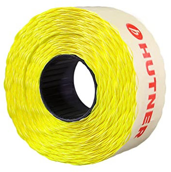 30 Rollen Preisetiketten 26x16 leucht-gelb permanent | 33.000 Etiketten | Preisauszeichner Etiketten | Auszeichner Etiketten | HUTNER