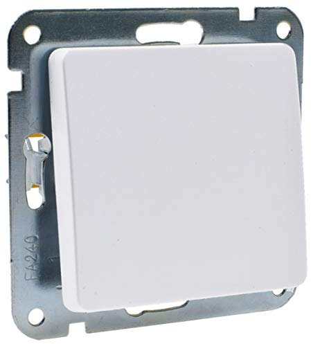 MILOS Wechselschalter Unterputz 250V~/ 10A Lichtschalter Innen UP Montage Steckklemme Matt Weiß