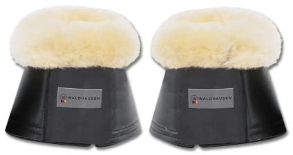 WALDHAUSEN Hufglocke Lammfell, Paar, XXL, schwarz