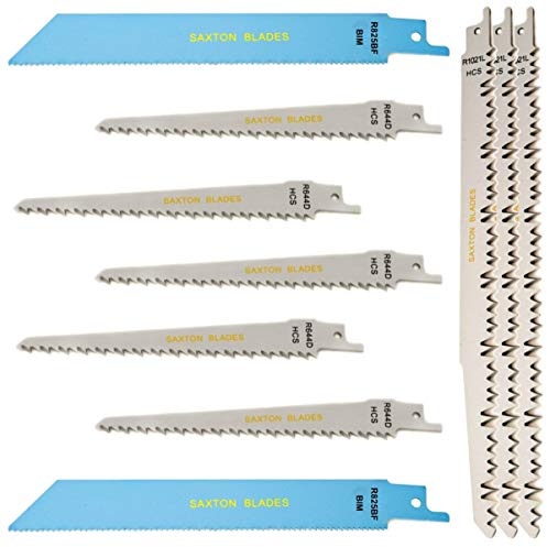 Saxton Blades RPR10MXD Säbelsägeblätter, hin- und herbewegend, für Holz und Metall, passend zu Bosch, Dewalt, Makita, 10 Stück