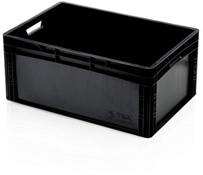 tba Eurobehälter 60x40x27 schwarz * Eurobox 60 x 40 x 27 Euro Box Behälter Lager stapelbar