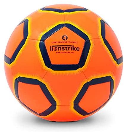 Lionstrike Größe 4 Lite-Fußball mit NeoBladder-Technologie, Leichter Kinderfußball (Alter 7–13), Jungen/Mädchen, Indoor- oder Outdoor-Trainings-/Coaching-Fußball