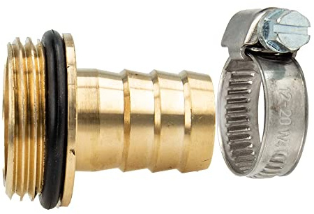 tecuro Schlauchtülle mit AG (O-Ring) - Ø 34 mm x G 1 1/2 Zoll & Schelle W4 32-50 mm