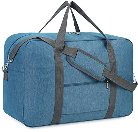 für Reisetasche Handgepäck Easyjet Handgepäck 45x36x20 Handgepäck Tasche für Flugzeug Faltbare Reisetasche Weekender Damen und Herren 30L (Navy Blau)