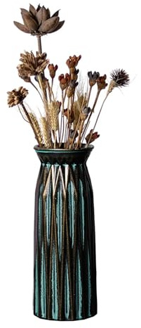 Bronze Antique Vase, 12 Inches Vintage Glass Vase Rustic European Unique Chic Style for Tabletop, Kitchen, Office, Living Room Decoration