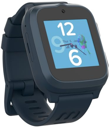 myFirst Fone S3 Kinder-Smartwatch – GPS & Sicherheitszonen, SOS-Notruf, 4G Telefon & Chat, 1.4 IPS Display, MP3-Player, Kamera, Wasserdicht IPX8, Herzfrequenzmessung, 8GB Speicher, Kinder 3–12 Jahre