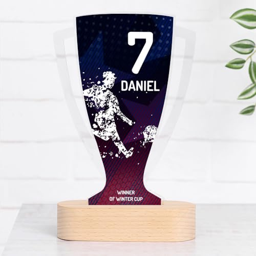 Wanapix | Trofeo Personalizzabile con Nome e Foto | Plexiglass e Legno