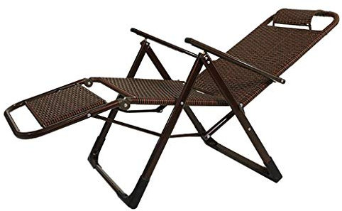 KPERXIS Liegestuhl aus Rattan, Gartenmöbel für draußen, zusammenklappbare Sonnenliege, verstellbare Sonnenliegen, Liegestuhl für Garten, Wohnzimmer, Balkon, Terrasse, Strand, Son