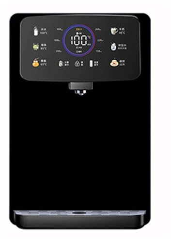 Montaje En Pared Alimentado por La Red Dispensador De Agua con Cierre Electrónico para Niños,Hogar Inteligente Ajustable Pantalla Táctil Grande para Oficina,Comedores Comerciales(Negro)