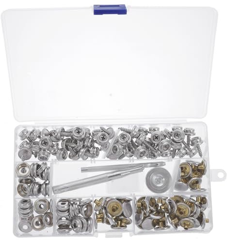 VILLCASE Bootsabdeckungsverschlüsse 10 Mm 15 Mm Marine-druckknopf-set Mit Schnallenwerkzeug