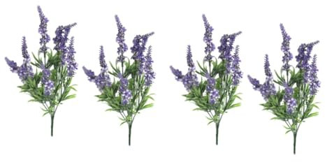 Zerodeko 4stücke Lifelike Lavendel Kunstpflanzen Für Dekoration Hochwertige Plastikpflanzen Als Fotografie-Requisiten Für Zuhause Und Büro Für Bastelprojekte