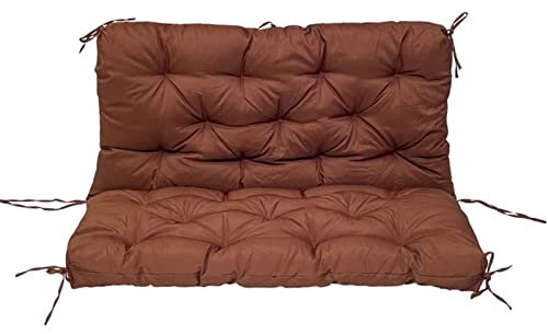 Ersatzkissen für Schaukel, wasserdicht, mit Rückenlehne, für Gartenmöbel, waschbar, 2- und 3-Sitzer-Bankkissen, bequem, Terrassenstuhlkissen, Gartendekoration, Rasenstuhl-Pads, 120 x 100 x 10 cm