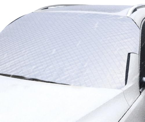 DWFEYOI - Funda para parabrisas de coche, 140 x 101,5 cm, funda anticongelante para parabrisas de coche, funda anticongelante para invierno, protector magnético para parabrisas