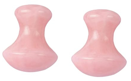 PACKOVE 2stücke Jade Massagegerät Mit Pilzform Natürlicher Rosenquarz Gesichtsroller Für Tiefenmassage Und Hautstraffung Für Gesichtsmassage Und Entspannung