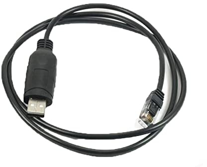 EUETVEXERK Autoradio USB Câble de Programmation RJ-12 6 Broches Jack FT-2800 FT-1807 FT-1802 FT-1900R FT-2900 Talkie Walkie Compatible for Yeasu Câble d'interphone
