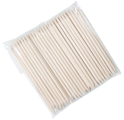 SHERCHPRY 100pezzi Bastoncini di Legno d Arancio per Rimozione Cuticole Levigatura Morta Pulizia Unghie Strumento Manicure per Nail Art Uso Domestico e Professionale