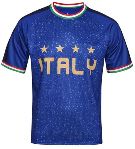 Coppa Europa Calcio Magliette Soccer Tifosi Sport Casual Stampa Girocollo Asciugatura Veloce Traspirante Manica Corta Uomo Donna Fan Coppa America Maglia T Shirt Italia XXL