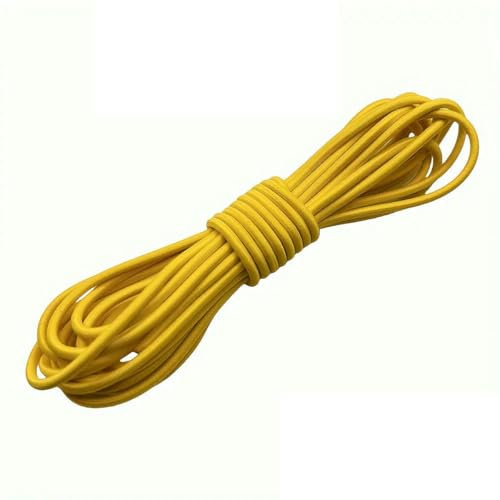 Elásticos redondos de 3 yardas y 3 mm, cuerda elástica, banda de goma, cordón, cordones, accesorios de costura, amarillo, 3 mm, 3 yardas