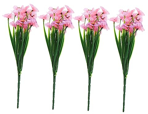 TOGEVAL Conjunto Flores Artificiales Realistas Violeta Decorativas para Hogar Boda Oficina Arreglo Floral Elegante