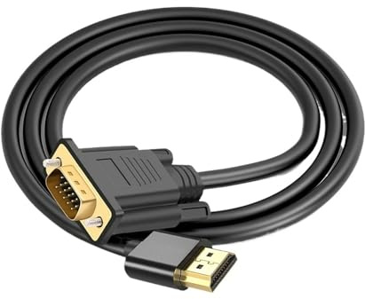 Câble adaptateur HDMI vers VGA 1080p for PC, ordinateur portable, PS4, PS5, Xbox, Switch, TV, moniteur, projecteur, convertisseur, long cordon vidéo 3 m, 5 m, 10 m(1m)