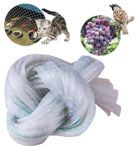 Filet Anti-Oiseaux en Nylon Durable et réutilisable for la Protection du Jardin – Maille de 2 cm for Fruits, Arbres, volailles et Cerfs(15mx15m)