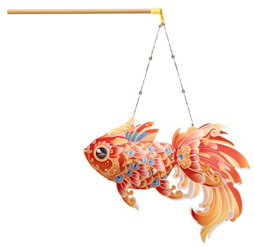 Tuxuseo Decoración de linternas chinas,Iluminación impermeable en forma de pez | Farolillos de papel decorativos para exteriores - Para el hogar, dormitorio, interior, fiesta al aire libre