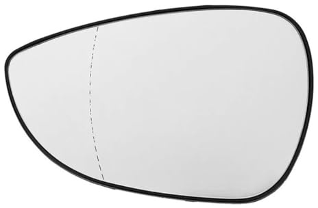 Spiegelglas Heizbar Ersatz für Ford Fiesta MK7 2009-2018, Türspiegelglas Außenspiegel Glas Asphärisch, Umkehrlinse Rückfahrglas Spiegel (Left)
