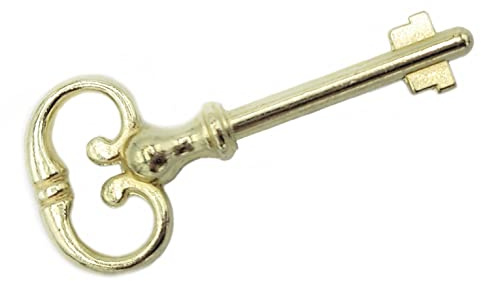 METAL MAGERY Skeleton Key for Roll Top Desks and Vintage Furniture - Antique Desk Key - Gold
