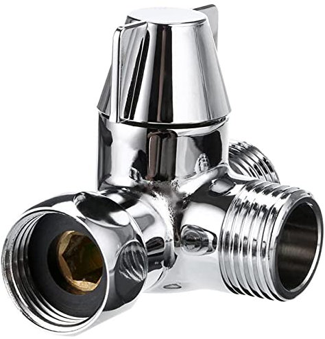 Brauseschlauch-Splitter Messing 3-Wege-Umsteller 1/2 Handbrause T-Adapter Wasserventil Brauseumsteller, Duscharmatur, Dreiwegeventil,A,H good