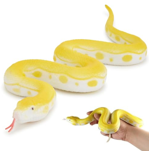 Zappi Co Golden Python lebensechte Gummischlange - umweltfreundlich und ungiftig, perfekt für Halloween, Bildungseinrichtungen und Streiche
