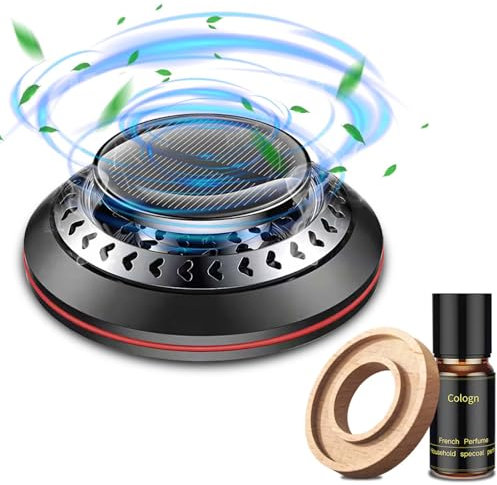 Deodorante Auto Solare, Diffusore Auto Profumo, Profumo Auto Nuova Diffusore di Oli Essenziali per Auto-Fragranza Forte e Duratura (A)