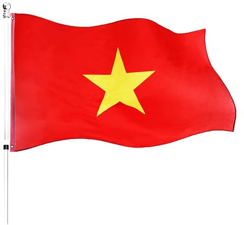 Large 5ft X 3ft Vietnam Flag - Vietnamese Flag 5ft (152cm/60) X 3ft (91cm/36) - Perfect for Vietnamese Events or Occasions - Pack Of 1
