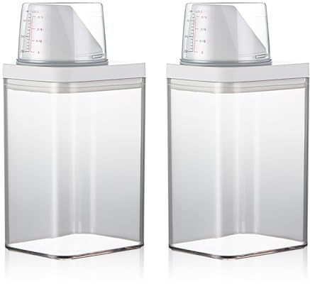 2 pezzi da 1100 ml per detersivo in polvere, contenitore per detersivo, dosatore per detersivo in polvere, dosatore per detersivo